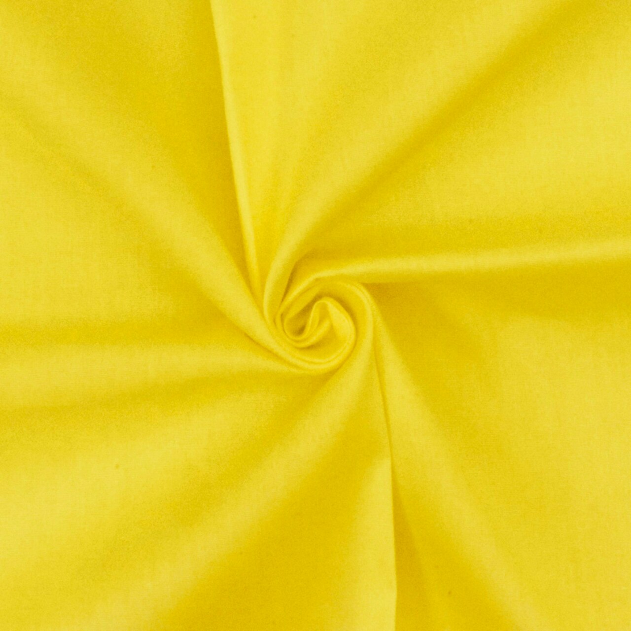 Bright Yellow Solid Stretch Cotton Poplin Woven Fabric By the Yard